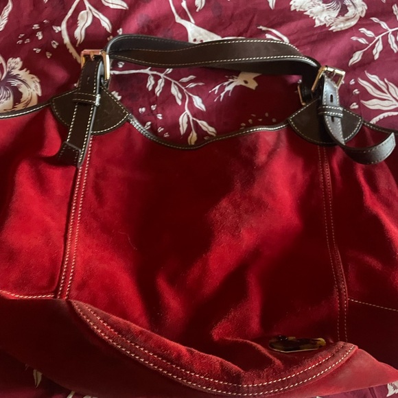 Dooney Bourke suede tote satchel - Picture 7 of 10
